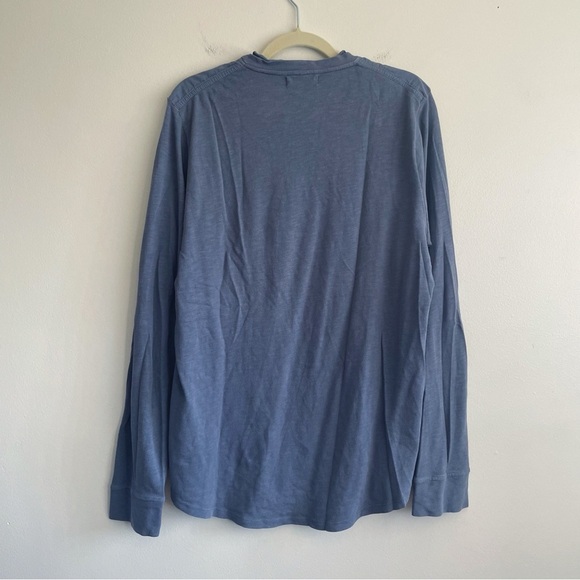 Velvet by Graham & Spencer cotton slub long sleeve t shirt powder blue crew XL - Picture 4 of 9